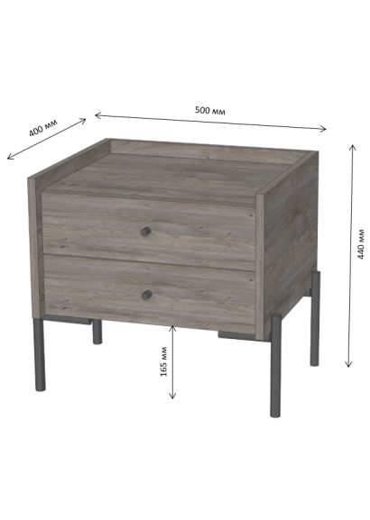 Тумба до ліжка Wood 2 шухдяди